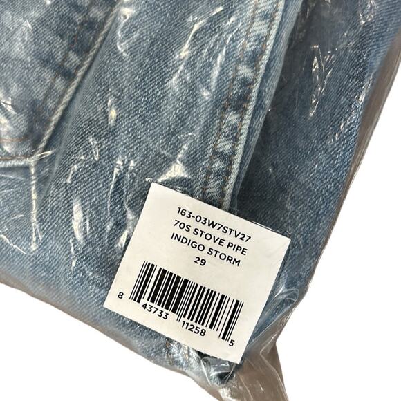 RE/DONE high-rise stove pipe jeans, indigo storm, women’s size 29 NWT! - Picture 8 of 12